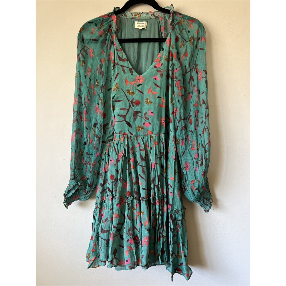 Anthropologie By Guapa Layla Mini Dress Size XS Floral Boho Romantic Cottagecore